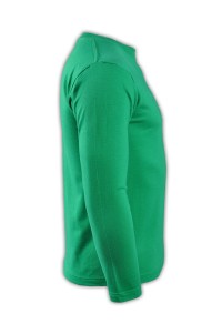 SKLST009  turquoise green 025 long sleeved men' s T shirt 00101-LVC online ordering tailor made comfortable relaxed  elastic force and spandex sporty exercise tee shirt tshirts team LOGO pattern whole cotton T SHIRTS company manufacturer price back view